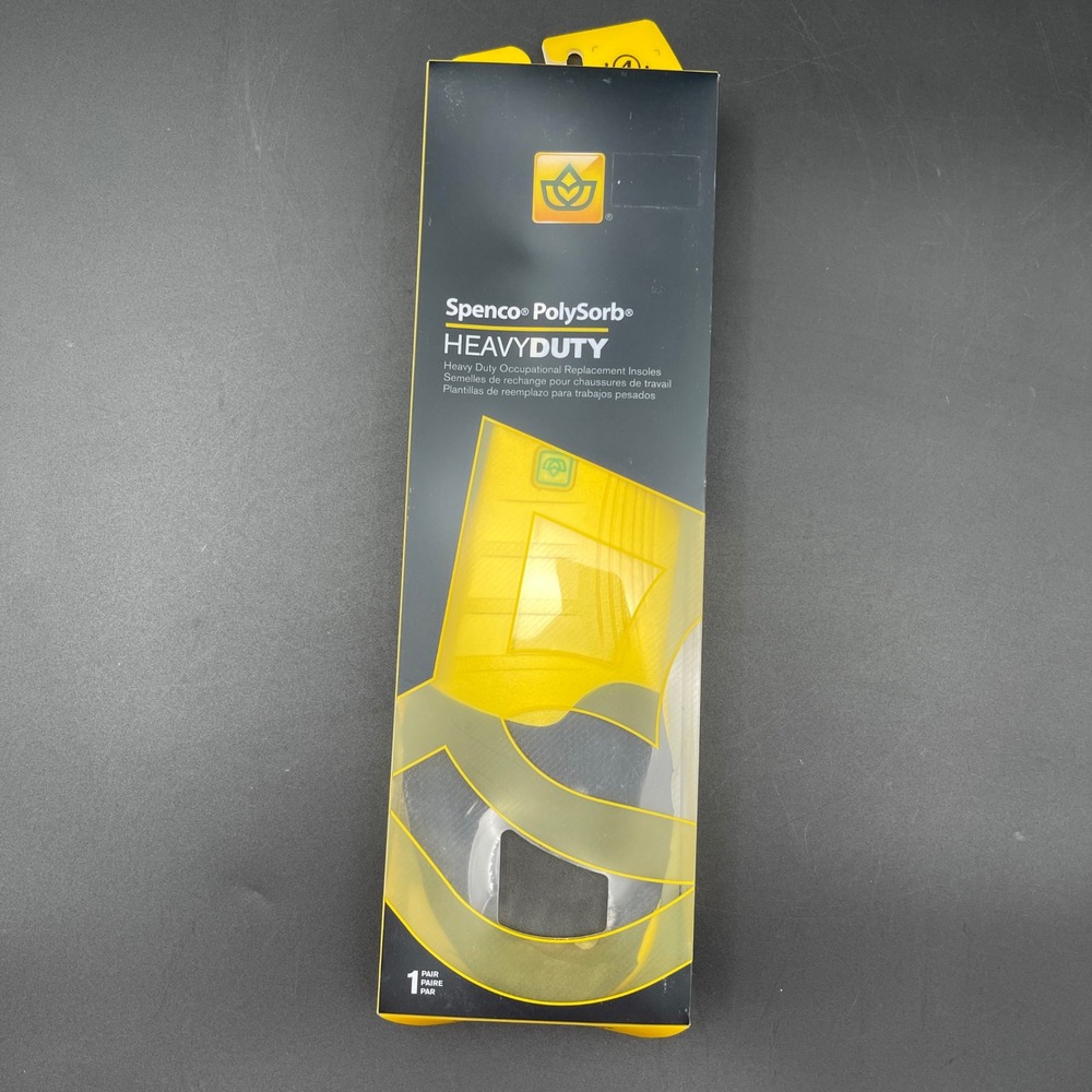 Spenco PolySorb Heavy Duty Occupational Insoles Mens 10-11 Womens 11-12 Size 4
